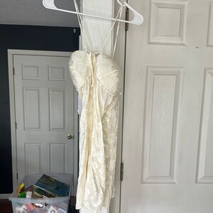 For Love And Lemons Cream Mini Dress